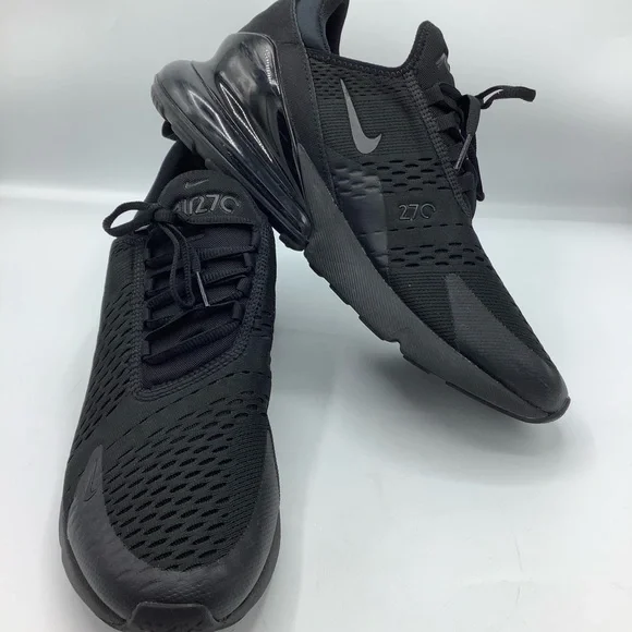 Nike Air Max 270 Triple Black AH8050-005 Sneakers - Picture 6 of 8